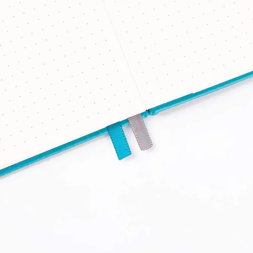 Miniatura 4 de Guissi Cuaderno clásico de cuadrícula de puntos, tapa dura A5, papel grueso sin ácidos de 2.82 oz/m², con bolsillo interior fino, piel sintética