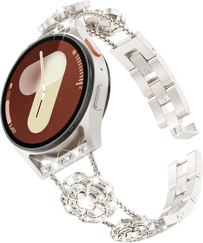 Miniatura 28 de KADES Compatible with Samsung Galaxy Watch 8/8 Classic / 7/6 / 5/4 Band, 40mm 44mm 45mm 47mm, Luxury Diamond Bracelet Chain Band for Women, Bling