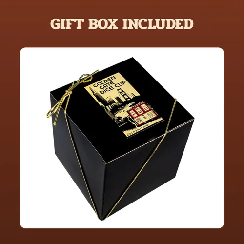 Miniatura 5 de Alex Cramer Golden Gate - Juego de 5 dados blancos, bolsa con cordón y juegos de libro de dados (dados de mentiroso) incluidos, taza de dados