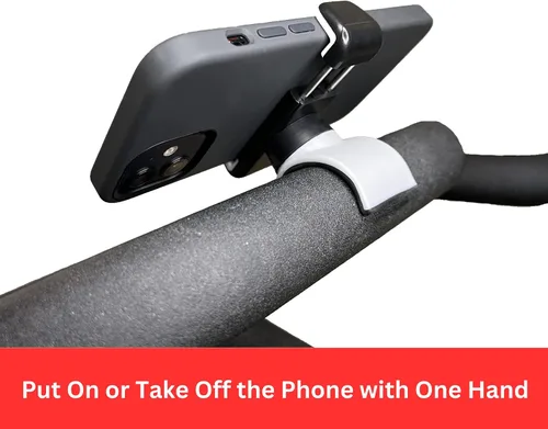 Miniatura 4 de Soporte para teléfono compatible con Peloton Bike & Bike Plus - Ajuste seguro y fácil operación con una sola mano - Rotación de 360 grados - Soporte