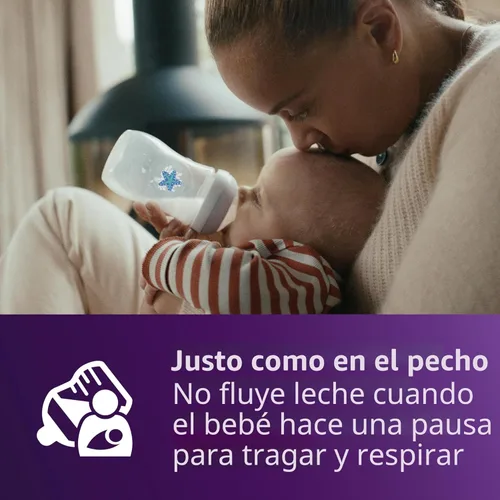 Miniatura 5 de Philips Avent Biberones naturales con pezones de respuesta natural (flujo medio, flujo 3), con diseño de caballito de mar y estrella de mar, 9