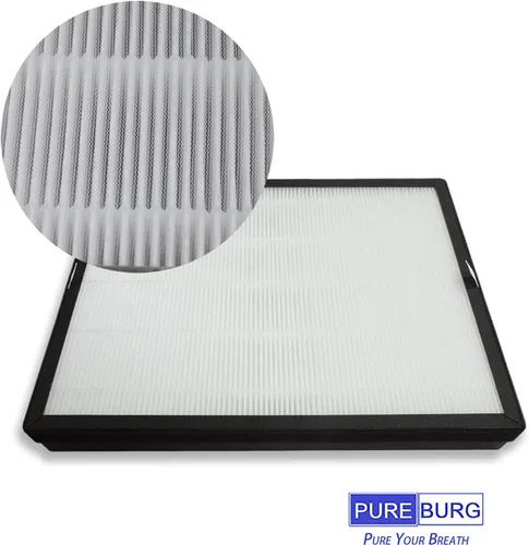 Miniatura 4 de PUREBURG Filtro de repuesto compatible con purificador de aire TaoTronics TT-AP007, 2 unidades de carbón activado HEPA H13 2 en 1 4 etapas