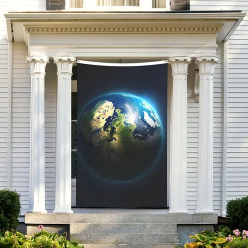 Miniatura 6 de Banderas de 5 x 8 pies para exteriores, divertida bandera de jardín, bandera de doble cara con tierra brillante de bienvenida para el hogar, jardín