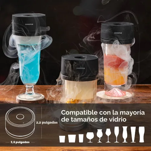 Miniatura 4 de Kit de Ahumador Eléctrico para Whisky Smokpub con Encendido Integrado, Sin Necesidad de Butano, Kit de Ahumador de Cócteles Recargable con 6