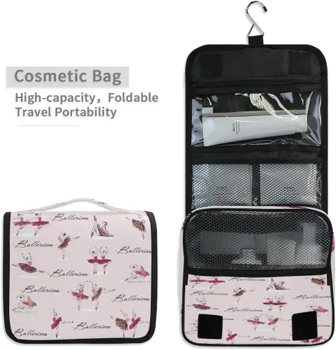 Miniatura 4 de AUUXVA Neceser de viaje, organizador de cosméticos, bolsa de maquillaje colgante para mujeres, hombres y niñas, Bailarina bailarina