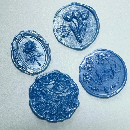 Miniatura 6 de 400 cuentas de sellado de cera azul para sello de cera (azul)