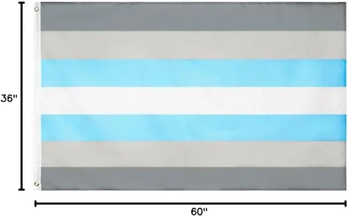 Miniatura 7 de FLAGLINK Bandera del orgullo Demiboy de 3 x 5 pies - Bandera de género LGBTQIA Demi Man