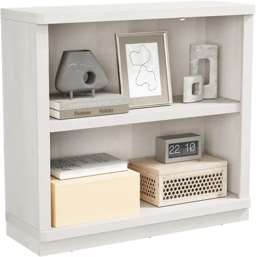 Miniatura 12 de Rresyet Estantería de 2 niveles, estante para libros de 31 pulgadas de alto, estantes de 29 pulgadas de ancho, estantería de madera para oficina