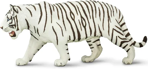 Miniatura 5 de Safari Ltd. Figura de tigre siberiano blanco, figura detallada de plástico de 10 pulgadas, divertido juguete educativo para niños, niñas y niños a