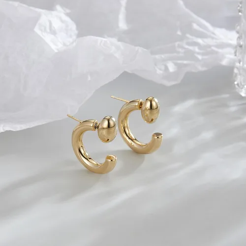 Miniatura 4 de Aretes de aro para mujer, chapados en oro de 18 quilates, joyería de regalo