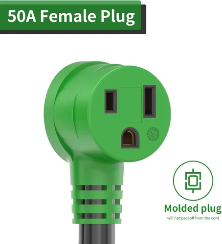 Miniatura 5 de RVGUARD Cable adaptador para soldador de 12 pulgadas, NEMA 14-50P a 6-50R, adaptador de soldador de 50 amperios, verde