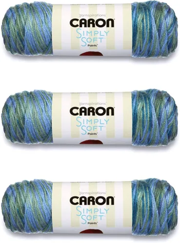 Miniatura 38 de Caron Simply Soft Abyss Speckle Yarn - Paquete de 3 unidades de 141 gramos/5 onzas - Acrílico - 4 medianos (peinado) - 235 yardas - Tejido/ganchillo