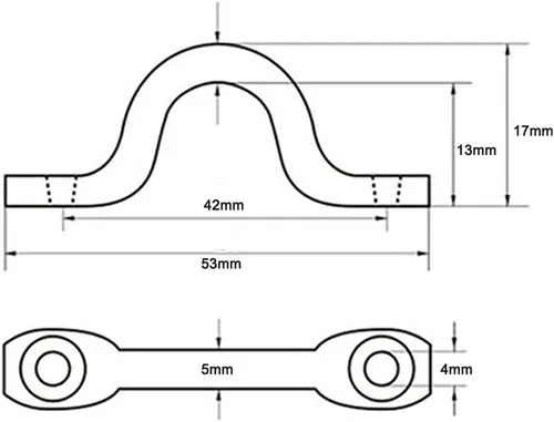 Miniatura 3 de 8 correas de ojo de acero inoxidable de 3/8 pulgadas para parte superior de barco Bimini con 16 tornillos, bucles de amarre para cubierta de kayak