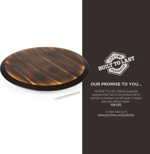 Miniatura 8 de PICNIC TIME NCAA Texas A&M Aggies Lazy Susan - Bandeja para servir, plato giratorio de madera, plato de queso, madera de acacia