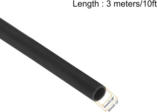 Miniatura 2 de uxcell Tubería negra del arnés de cable del tubo del PVC, manga de la identificación de 6.6 ft m los 10ft para la protección del alambre