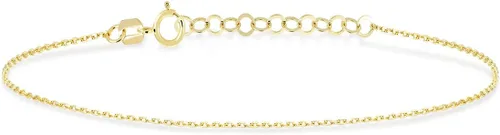 Miniatura 4 de Gelin Pulsera de cadena fina en oro macizo de 14 quilates, 7 pulg., Oro amarillo