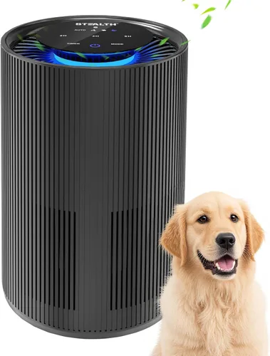 STEALTH Purificadores de aire para alergias en el hogar, mascotas, caspa de cabello, polen de hasta 1345 pies cuadrados, filtro H13 True HEPA 3 en