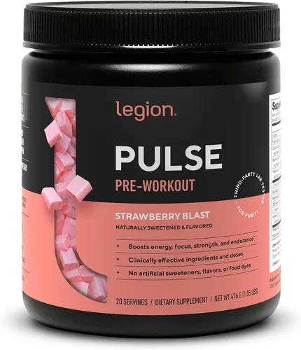 Miniatura 13 de LEGION Pulse Pre Workout - Bebida preentrenamiento de óxido nítrico totalmente natural para aumentar la energía, sin creatina, endulzada