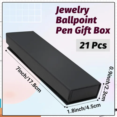 Miniatura 2 de Olutacot 21 Piezas Cajas de Regalo para Bolígrafos Vacías Caja de Regalo para Bolígrafo Negro con Cojín Caja de Exhibición para Bolígrafos y Joyas