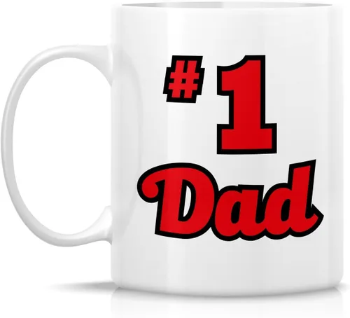 Miniatura 2 de Retreez - Taza divertida con texto en inglés "No. 1 Dad", 325 ml, tazas de cerámica, mensajes divertidos, sarcásticos, motivacionales, regalos