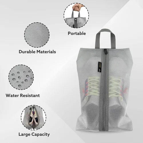 Miniatura 3 de Luvsusu Bolsas de zapatos esenciales de viaje, resistentes al agua, para hombres y mujeres, organizador portátil de almacenamiento de zapatos
