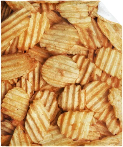 Miniatura 25 de Manta de Chips de Nachos para Otoño Invierno Primavera Todas las Estaciones Cálida Mullida 50x40 pulgadas para Pequeños Microfelpa Ligera Térmica