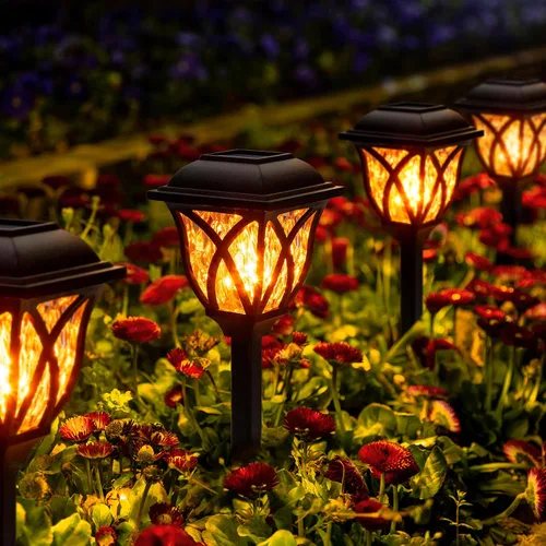 Miniatura 9 de GIGALUMI Paquete de 6 luces solares impermeables para exteriores, luces LED solares de jardín, decoraciones al aire libre, decoración de jardín