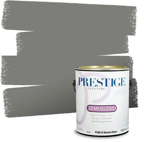 Miniatura 161 de PRESTIGE Paints - Pintura interior e imprimación en uno, 1 galón, cáscara de huevo, pimienta envejecida