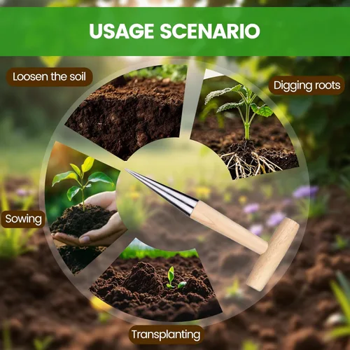 Miniatura 6 de Excavadora de agujeros para plantar, dispensador de semillas de jardín, herramienta de plantación de bulbos, herramienta de plantación de semillas