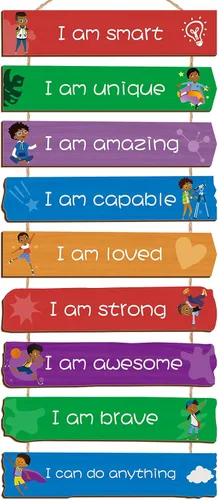 Chunful Juego de 9 letreros de pared inspiradores para dormitorio de niños, decoración de pared inspiradora de madera, letrero de pared motivacional
