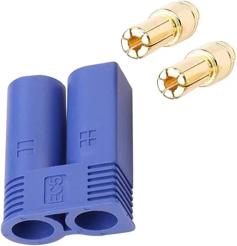 Miniatura 4 de 20 pares EC5 bala banana conector hembra macho 0.197 in bala oro conector para RC ESC LIPO batería