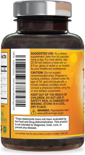 Miniatura 8 de Suplemento de curcumina de cúrcuma – 2000 mg de cúrcuma orgánica por porción – 95% curcuminoides, jengibre y pimienta negra BioPerine para una mejor