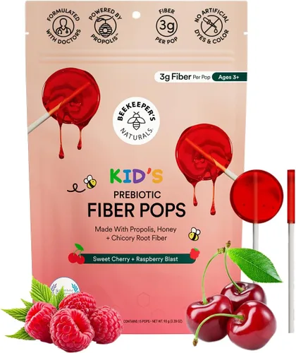 Miniatura 11 de Paletas para el dolor de garganta para niños de Beekeeper's Naturals - Apoyo inmunológico formulado por médicos, vitamina D y miel, menos de 2g