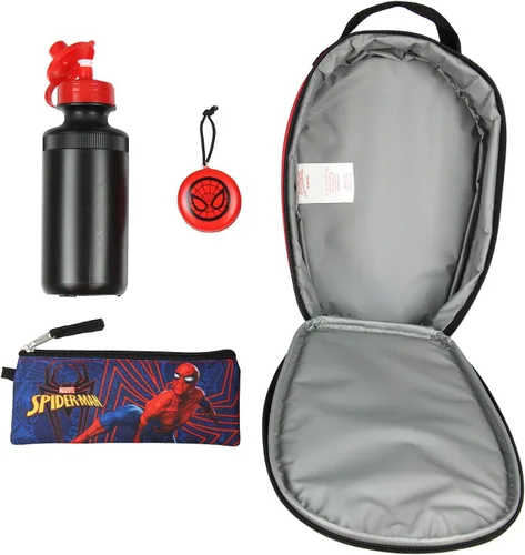 Miniatura 3 de Marvel Spider-Man Mochila Niños 16" 5PC Botella de agua Escuela Combo Set, Multicolorido