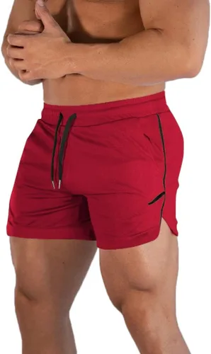 Miniatura 9 de FLYFIREFLY Pantalones cortos de entrenamiento de gimnasio para hombre, ligeros, atléticos, pantalones cortos para entrenamiento de culturismo