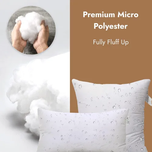 Miniatura 5 de ACCENTHOME Insertos de almohada para exteriores de 18 x 18 pulgadas (paquete de 4) fundas hipoalergénicas impermeables Inserto de almohadas