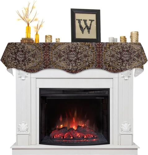 Miniatura 11 de Funda para bufanda de chimenea de eucalipto, girasol, mantel superior, bufanda para Navidad, Halloween, Acción de Gracias, otoño, decoración