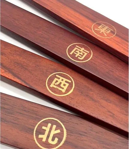 Miniatura 2 de POLARS DESIGN Juego de 4 empujadores de azulejos Mahjong de madera para jugar al juego