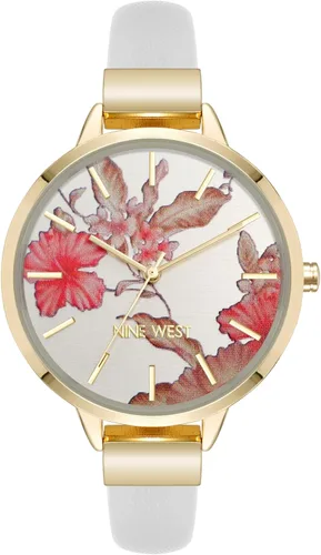 Miniatura 7 de Nine West Reloj de mujer con esfera floral y correa lisa