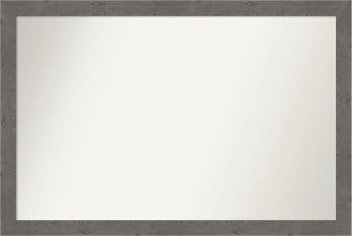 Miniatura 379 de Amanti Art Espejo de baño gris para sobre el fregadero, 31 x 48 pulgadas, espejo de tocador rectangular estrecho de color gris, marco de madera