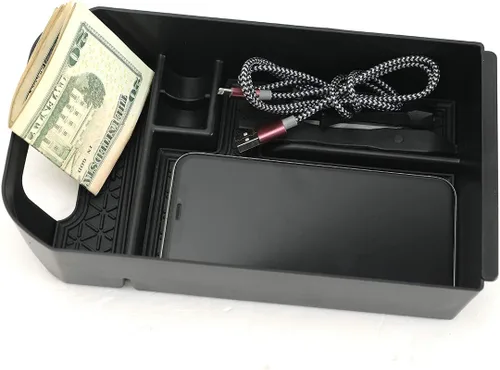 Miniatura 7 de D-Lumina Organizador de consola central RAV-4 - Compatible con Toyota RAV4 2019 2020 2021 2022 2023 2024 2025 - Bandeja de almacenamiento secundaria