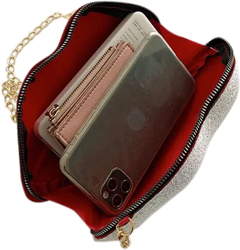 Miniatura 8 de Bolso de mano brillante para mujer, bolso de mano de noche con purpurina para mujer, bolso cruzado para banquete, bolso de hombro, bolsa