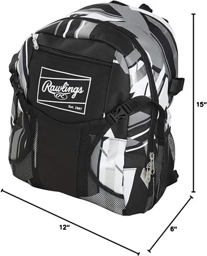 Miniatura 13 de Rawlings Remix Backpack Equipment Bag T-Ball & Youth Softball Multiple Colors Negro