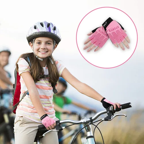 Miniatura 6 de Accmor Guantes deportivos para niños, guantes de medio dedo, guantes de ciclismo para niños y niñas, guantes de pesca para niños, guantes de pesca