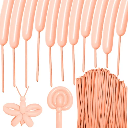 Miniatura 20 de 100Pcs Globos Negros 260, Globos Largos para Atar Arco de Globos, Globos Largos y Finos para Torcer Globos de Animales, Globos para Cumpleaños