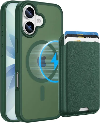 Miniatura 44 de Funda magnética para iPhone 12 Pro Max, cartera magnética desmontable con soporte para tarjetas, [compatible con MagSafe] grado militar, a prueba