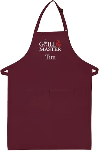 Miniatura 11 de Delantal bordado personalizado para adultos, hecho en los Estados Unidos, para hombres, mujeres, día del padre, cocina, barbacoa, parrilla, regalo