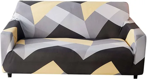Miniatura 16 de MBROS Funda de sofá de alta elasticidad para sofá de 3 cojines, funda de sofá estampada de poliéster y elastano, protector de muebles para sala de G