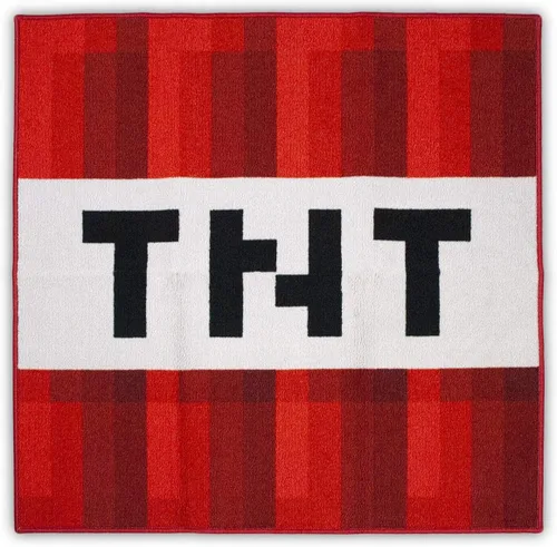 MINECRAFT Alfombra de área TNT Block Decor Merch Decoración de videojuegos, decoraciones TNT | Alfombra cuadrada de 39 pulgadas
