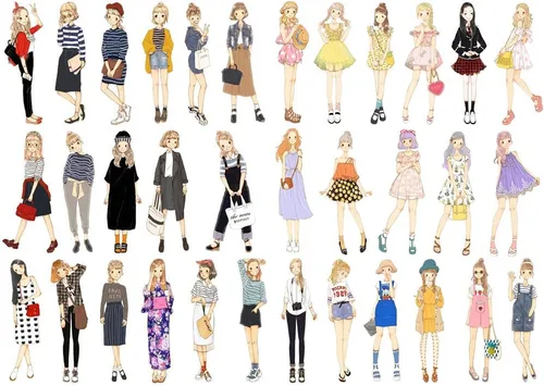Seasonstorm Kawaii Cartoon School Girls Precortada Anti-UV Impermeable Decoración Álbum Planificador Pegatinas Scrapbooking Diario Sticky Paper